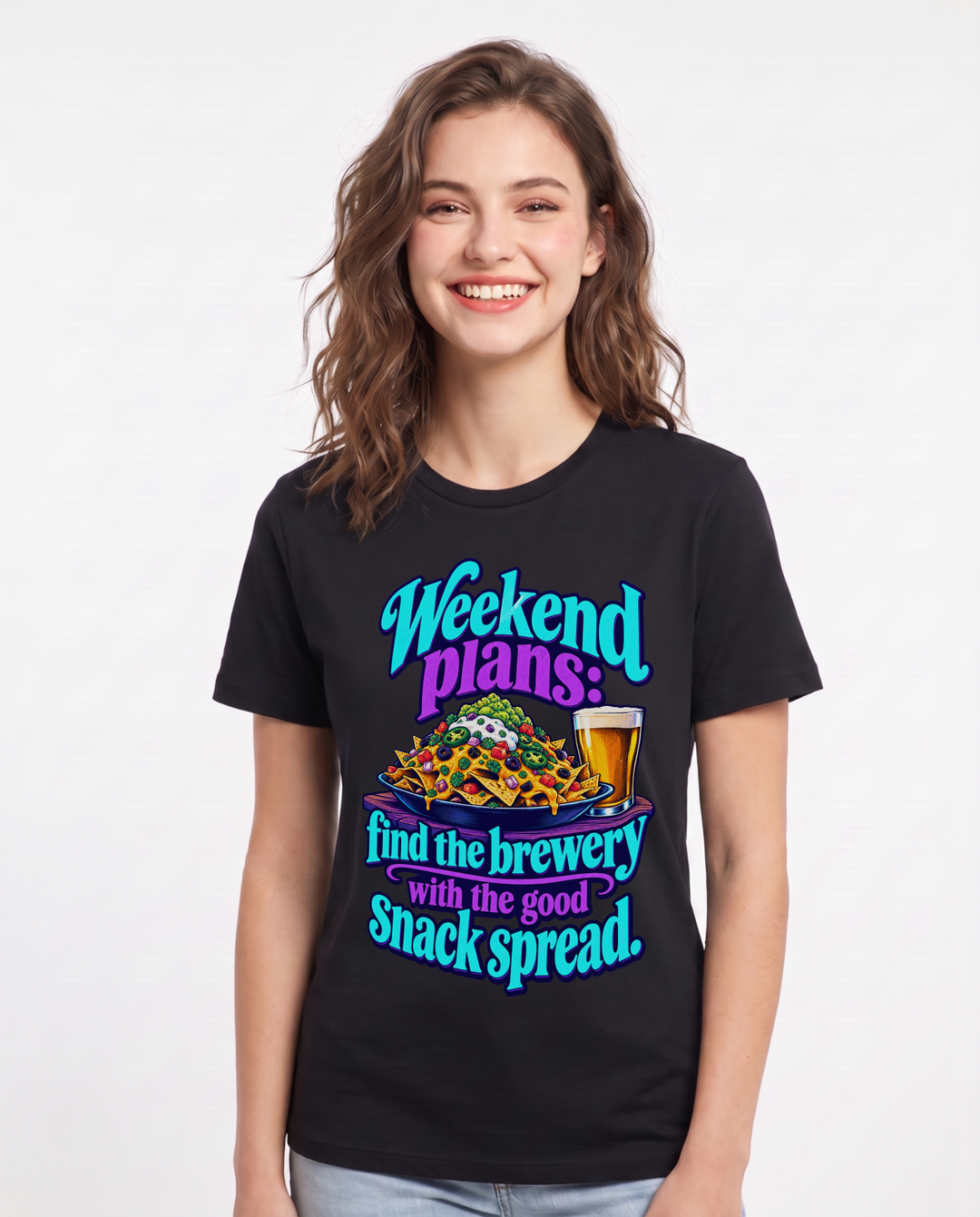 Beer Black T-Shirt for Women – Everyday Expression Graphic Tee product image 3