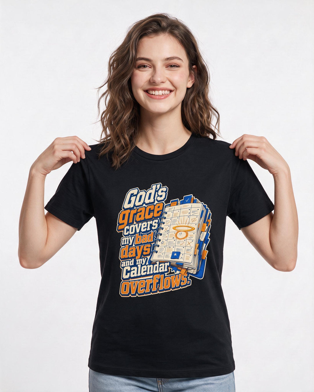 Christian Faith Black T-Shirt for Women – Everyday Expression Graphic Tee product image 3