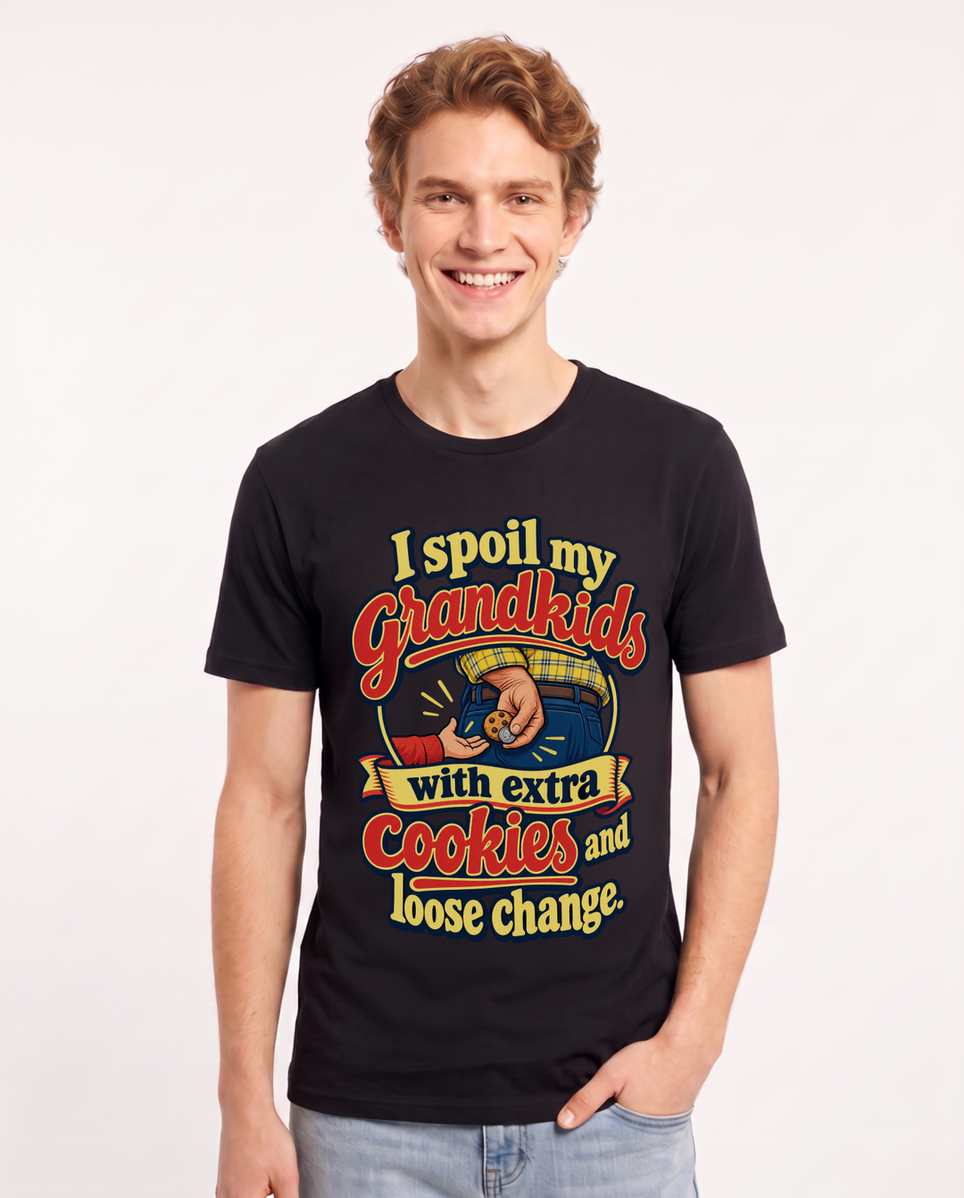 Grandparent Black T-Shirt for Men – Everyday Expression Graphic Tee product image 3