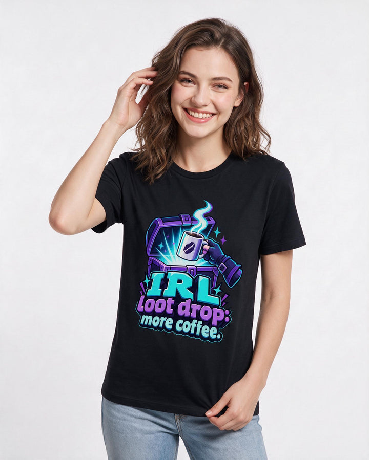 Gaming Black T-Shirt for Women – Game Night Graphic Tee product image 1