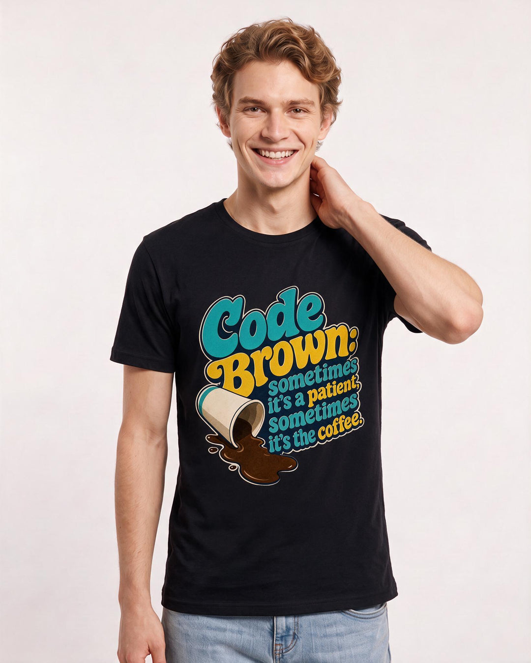 Nurse Black T-Shirt for Men – Nursing Life Graphic Tee product image 1