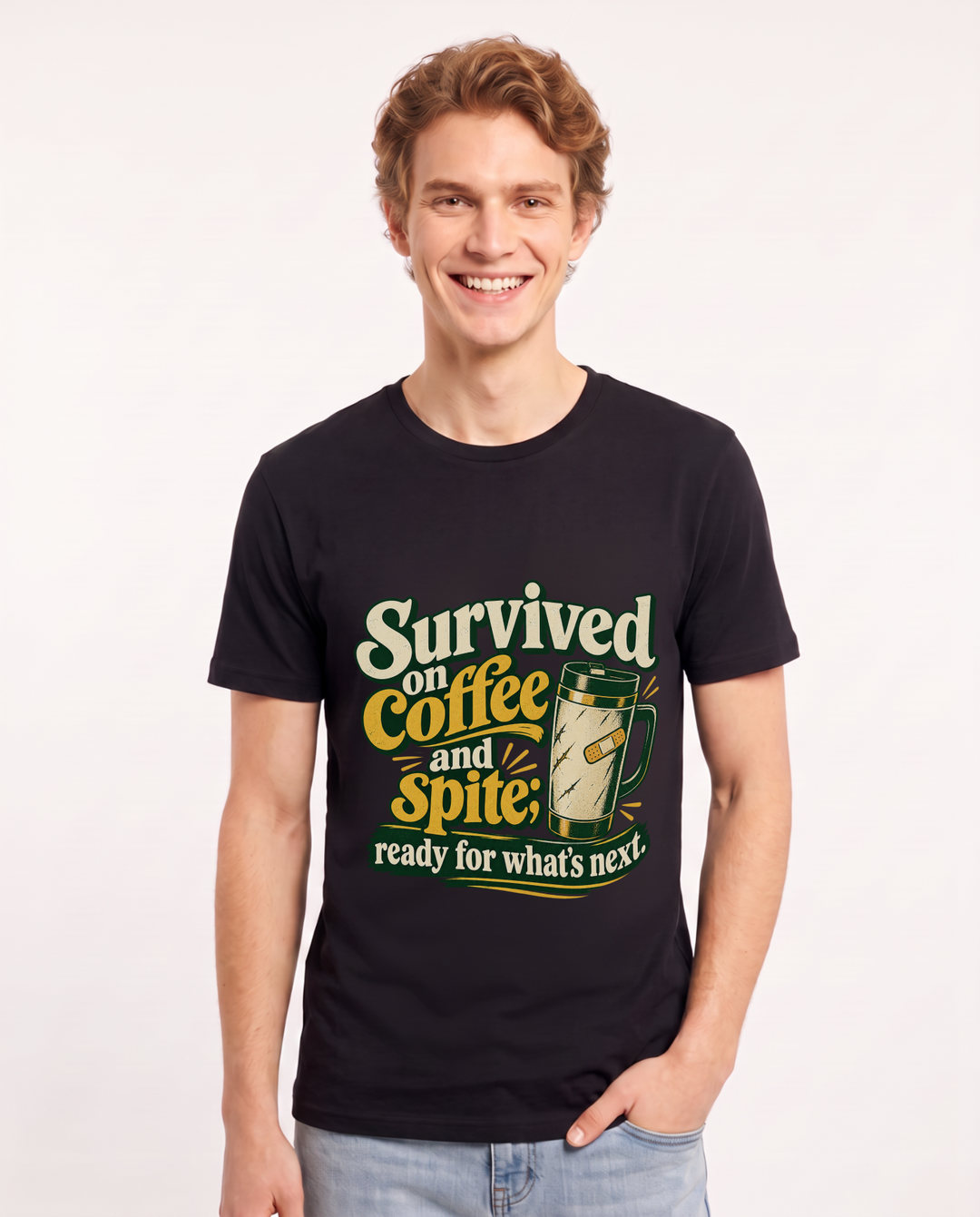 Graduation Black T-Shirt for Men – Everyday Expression Graphic Tee product image 3