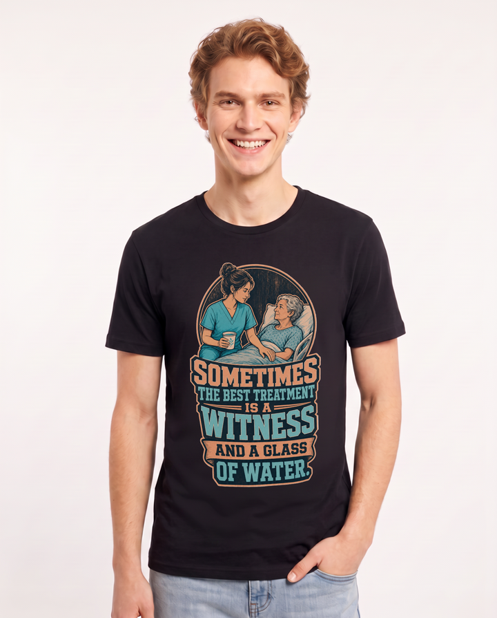 Nurse Black T-Shirt for Men – Nursing Life Graphic Tee product image 3