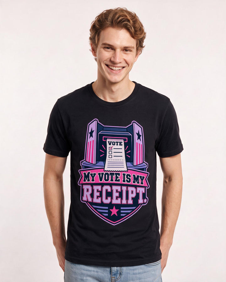 Political Statement Black T-Shirt for Men – Everyday Expression Graphic Tee product image 1