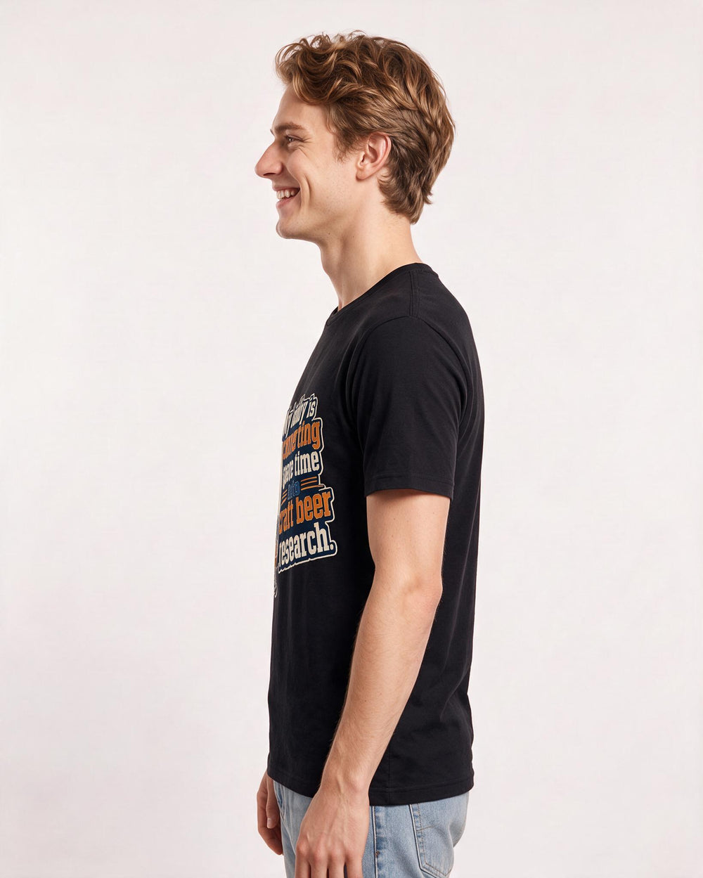 Beer Black T-Shirt for Men – Everyday Expression Graphic Tee product image 2