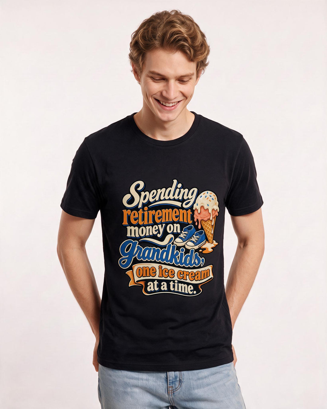 Grandparent Black T-Shirt for Men – Everyday Expression Graphic Tee product image 1