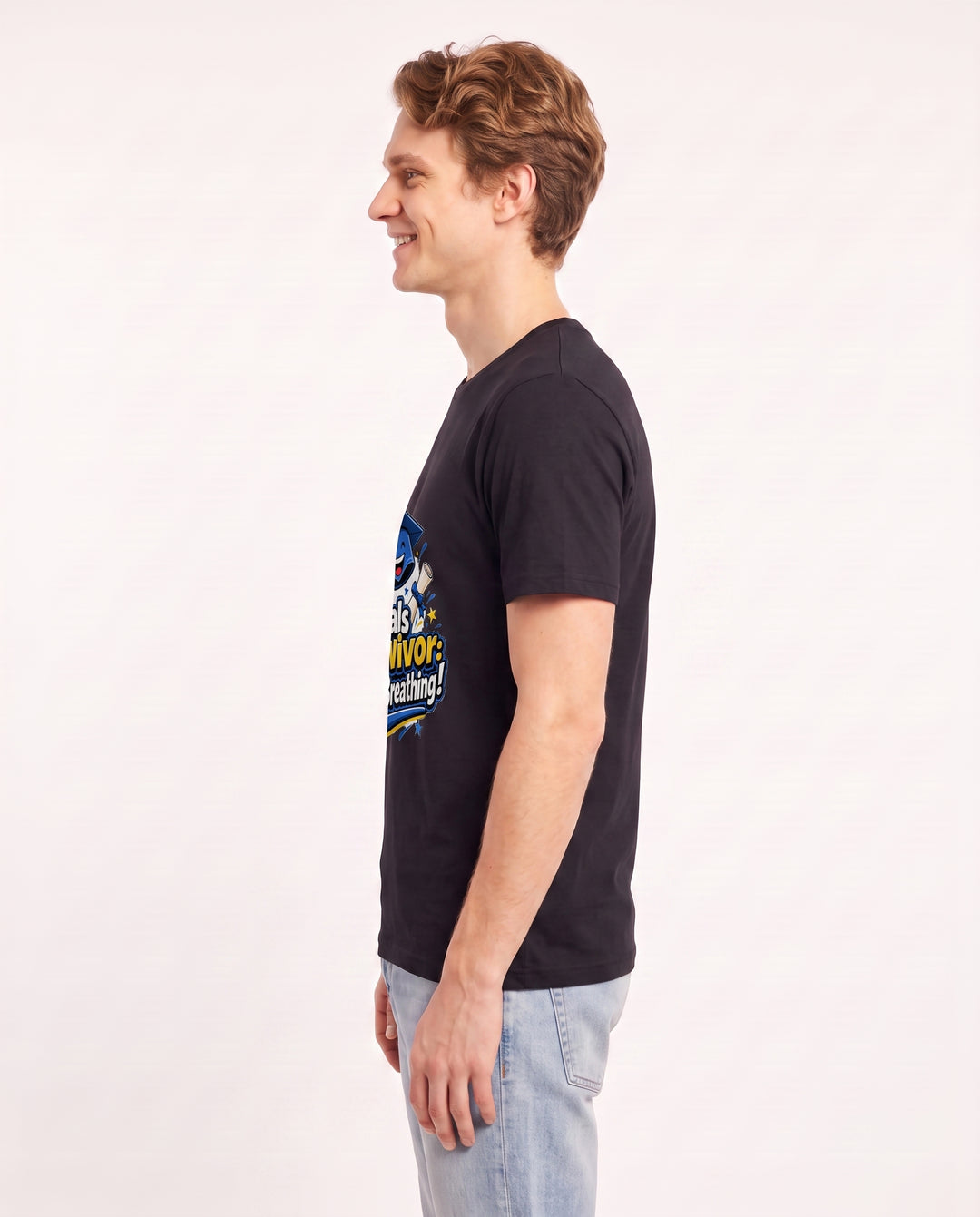 Finals Survivor: Still Breathing! Men's Black T-Shirt product image 3