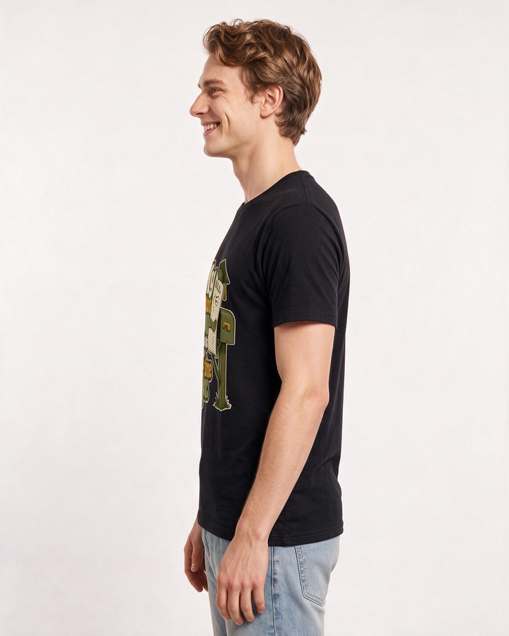 Graduation Black T-Shirt for Men – Everyday Expression Graphic Tee product image 2