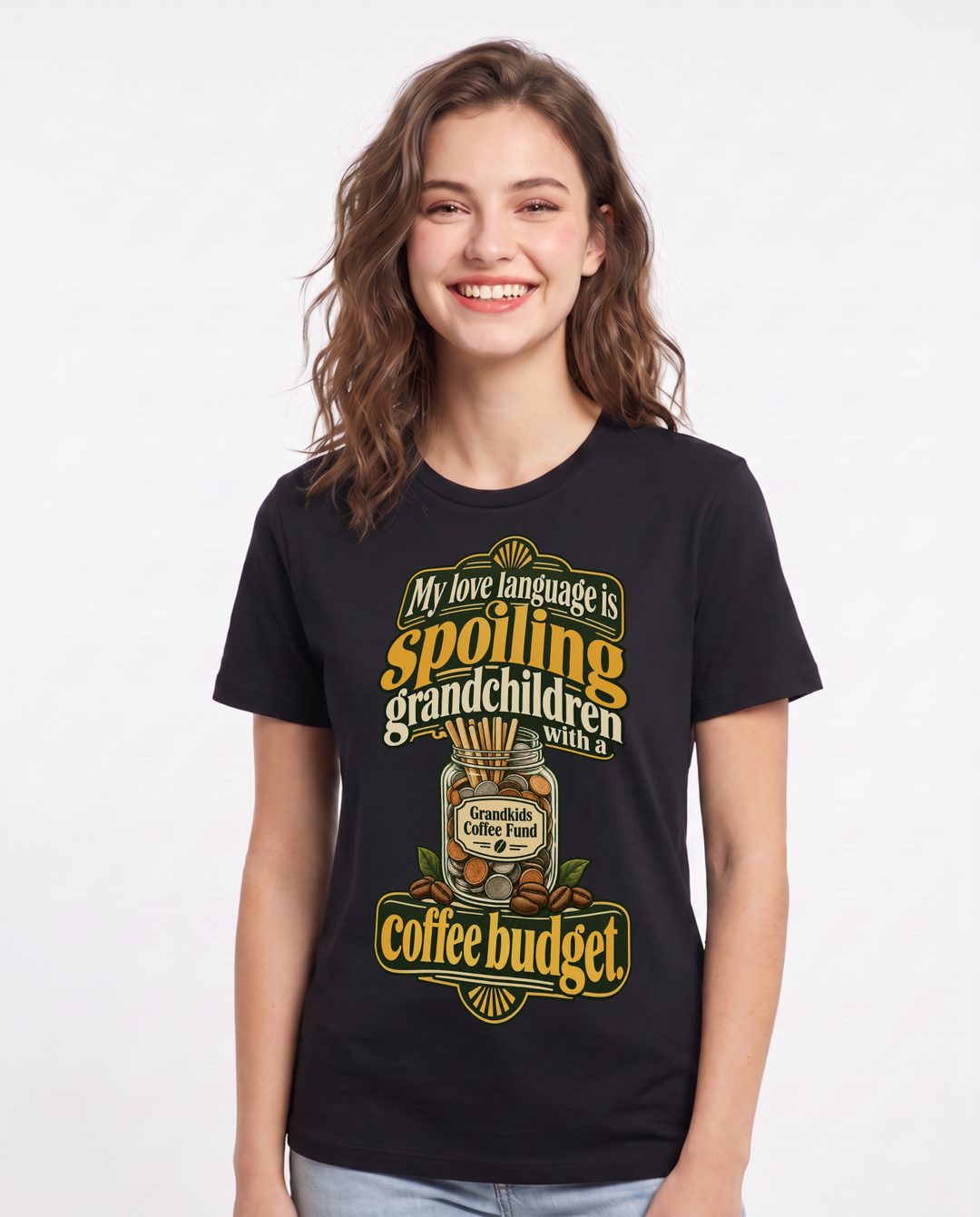 Grandparent Black T-Shirt for Women – Everyday Expression Graphic Tee product image 3