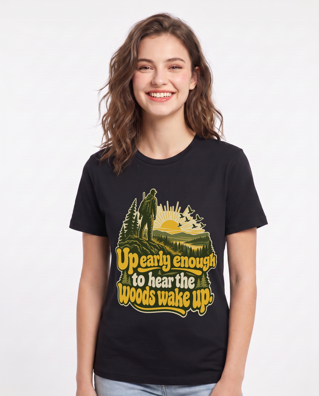 Hunting Black T-Shirt for Women – Everyday Expression Graphic Tee product image 3