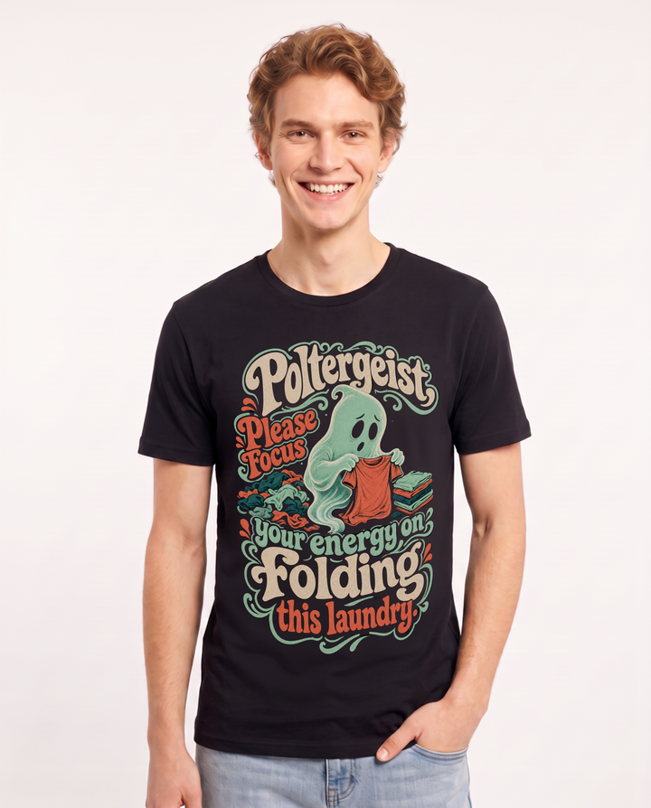 Halloween Black T-Shirt for Men – Halloween Theme Graphic Tee product image 3
