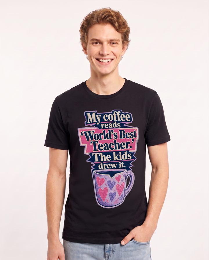 Teacher Black T-Shirt for Men – Everyday Expression Graphic Tee product image 1