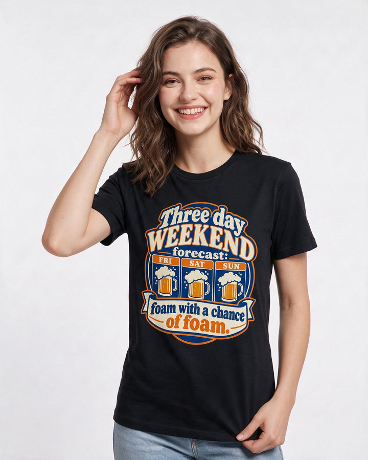 Beer Black T-Shirt for Women – Everyday Expression Graphic Tee product image 1