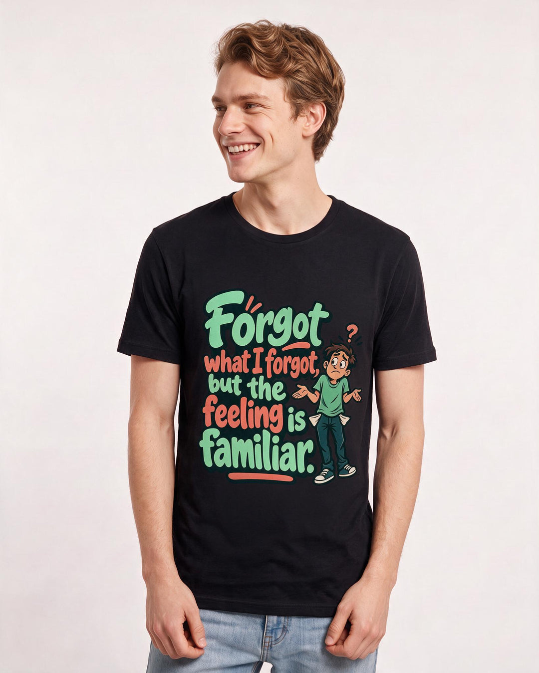 Meme Black T-Shirt for Men – Everyday Expression Graphic Tee product image 1