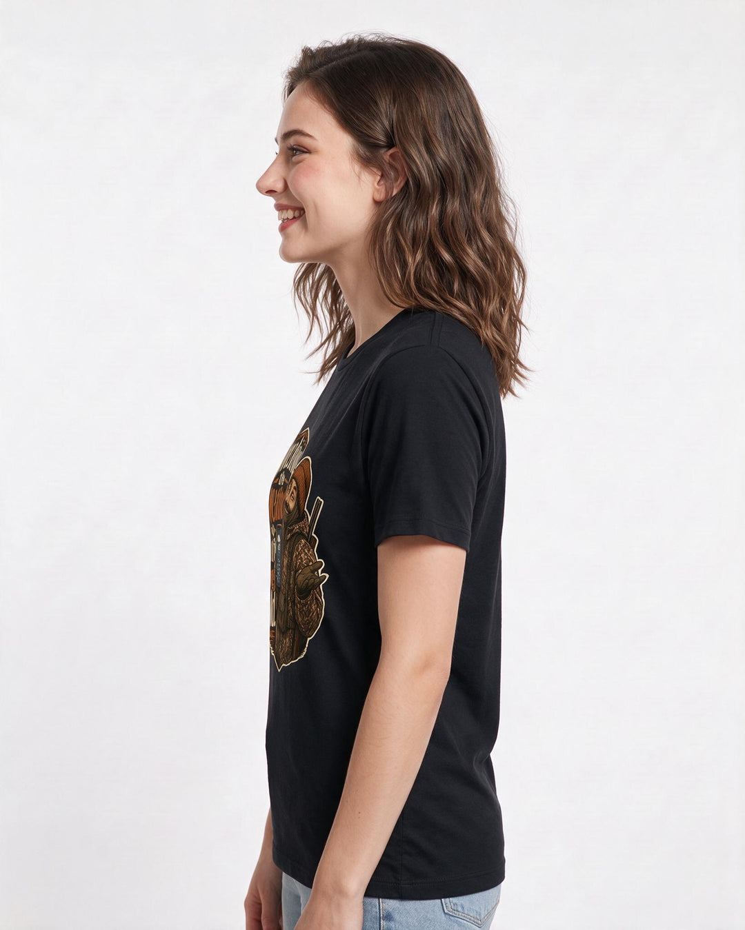 Hunting Black T-Shirt for Women – Everyday Expression Graphic Tee product image 2
