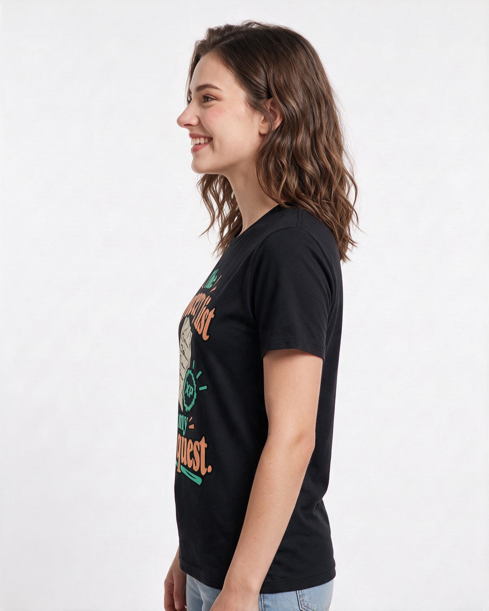 Gaming Black T-Shirt for Women – Game Night Graphic Tee product image 2