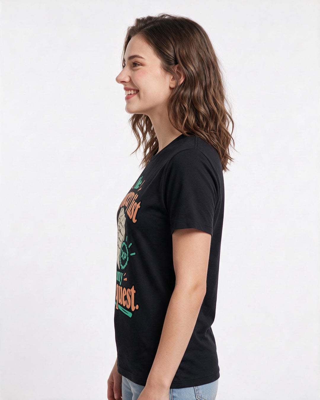 Gaming Black T-Shirt for Women – Game Night Graphic Tee product image 2
