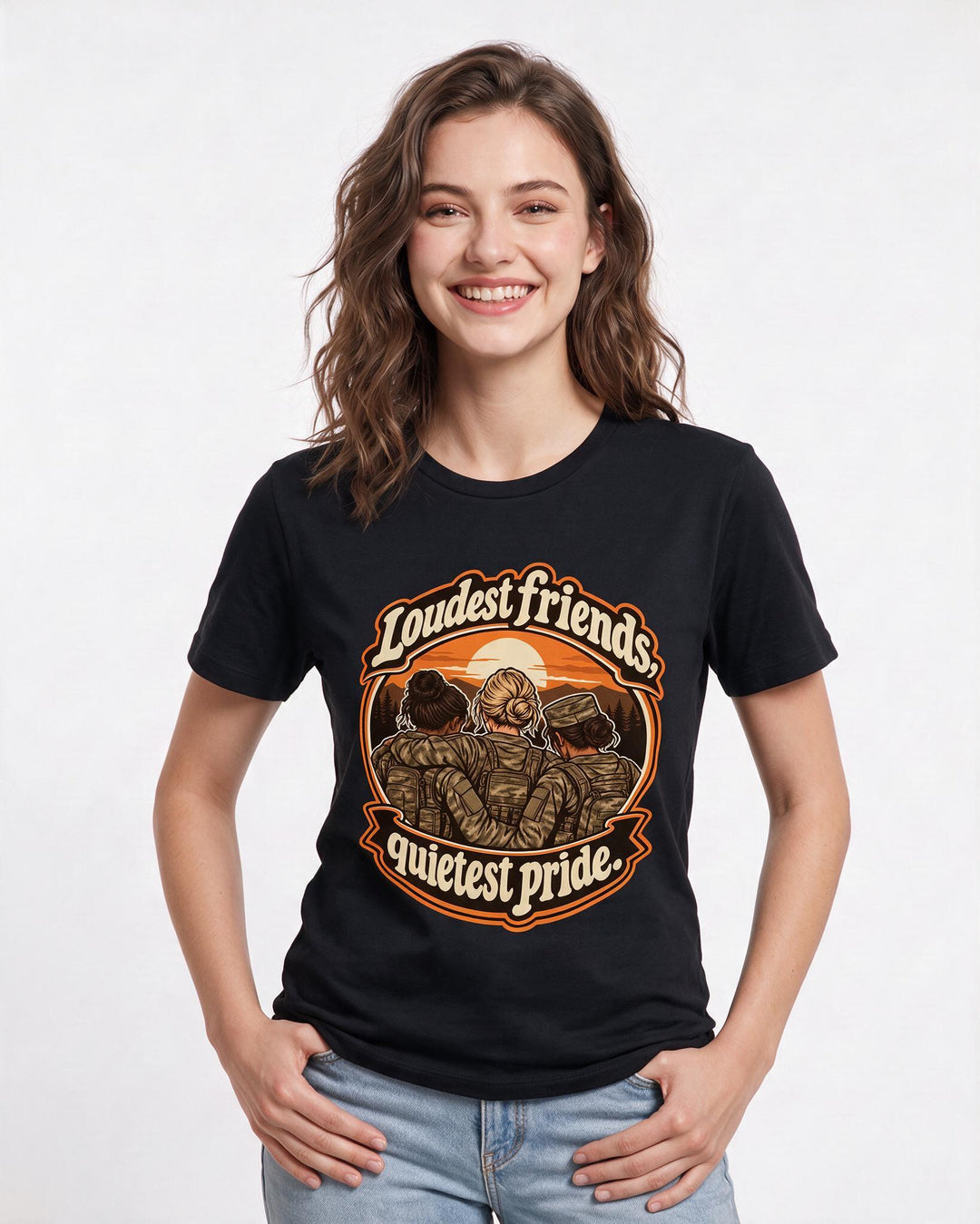Veteran Black T-Shirt for Women – Everyday Expression Graphic Tee product image 1