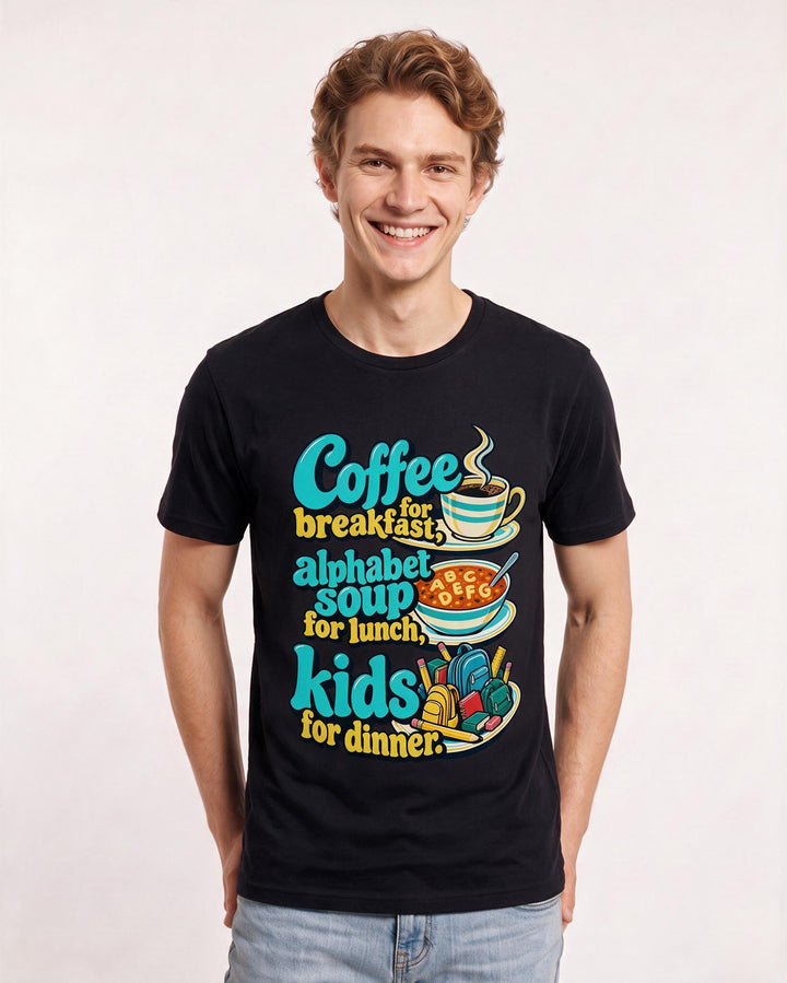 Teacher Black T-Shirt for Men – Everyday Expression Graphic Tee product image 1
