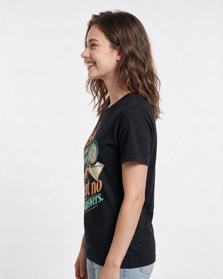 Political Statement Black T-Shirt for Women – Everyday Expression Graphic Tee product image 2