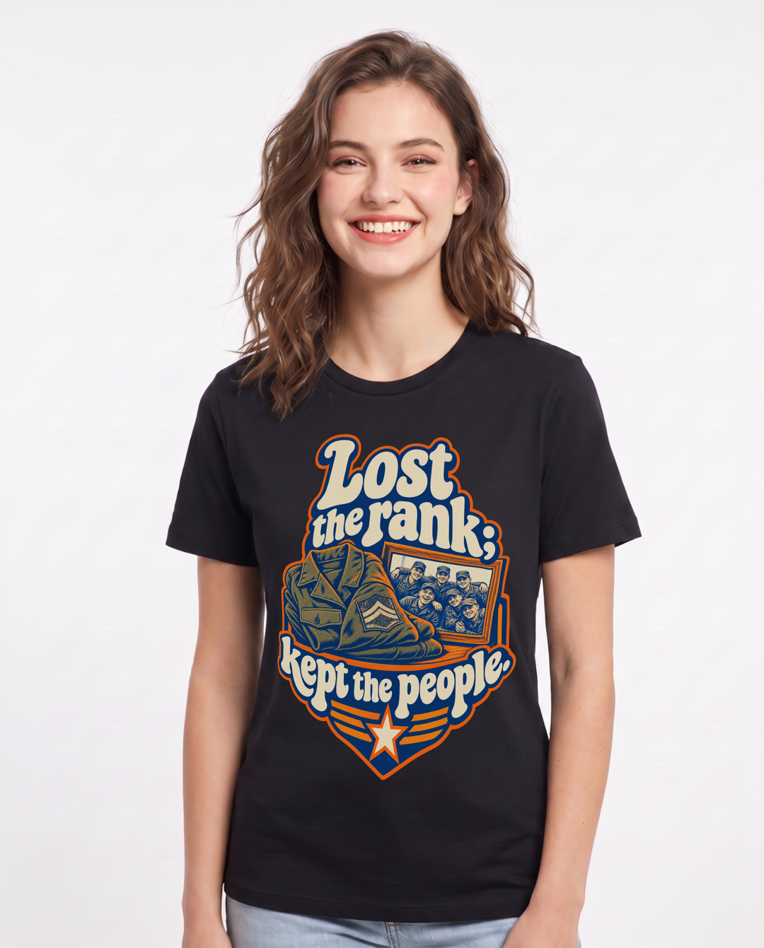 Veteran Black T-Shirt for Women – Everyday Expression Graphic Tee product image 3
