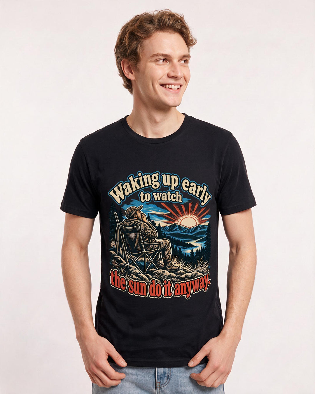 Hunting Black T-Shirt for Men – Everyday Expression Graphic Tee product image 1