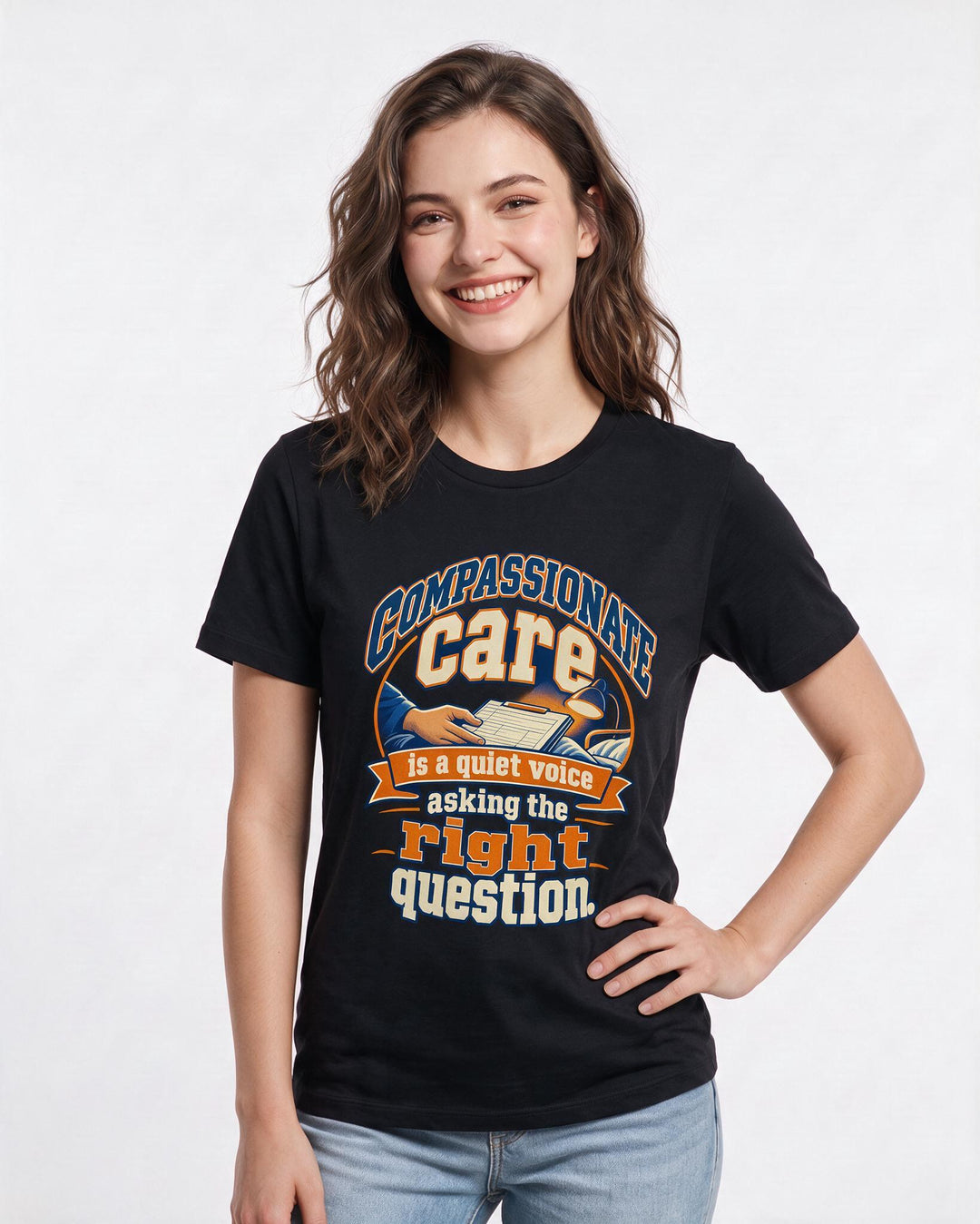 Nurse Black T-Shirt for Women – Nursing Life Graphic Tee product image 1