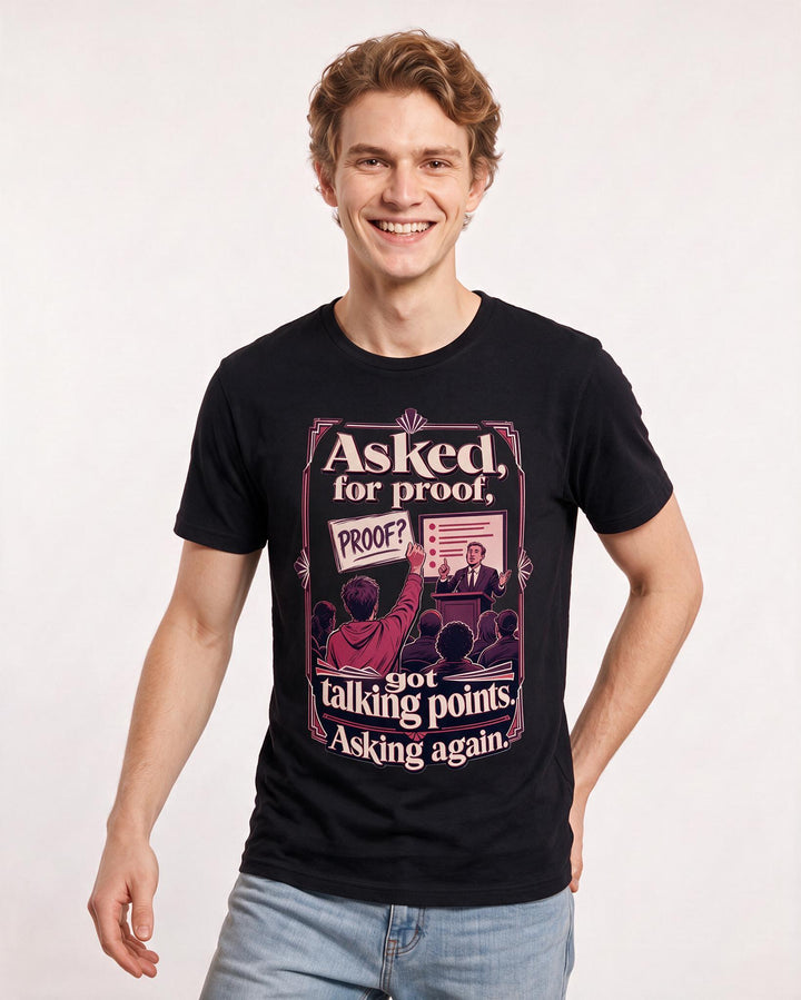 Political Statement Black T-Shirt for Men – Everyday Expression Graphic Tee product image 1