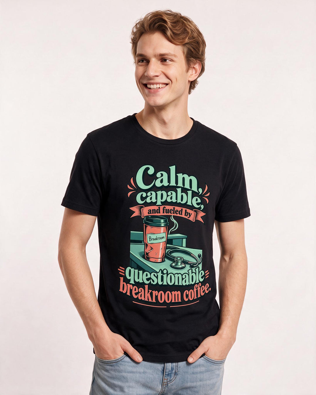 Nurse Black T-Shirt for Men – Nursing Life Graphic Tee product image 1