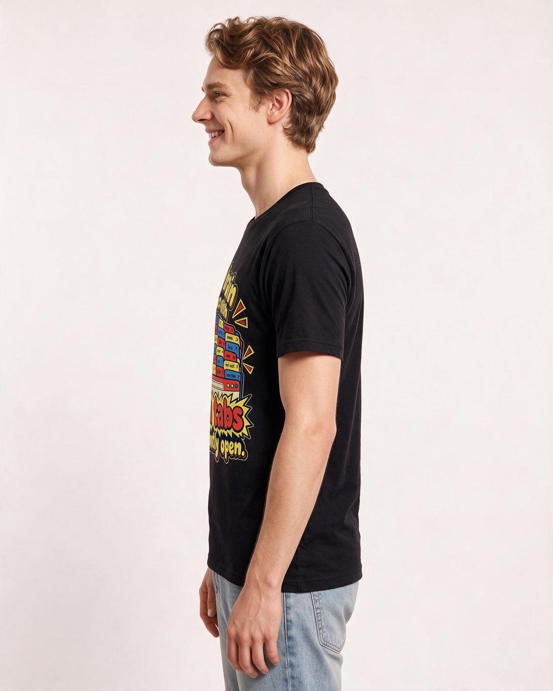 Neurodiversity Black T-Shirt for Men – Everyday Expression Graphic Tee product image 2