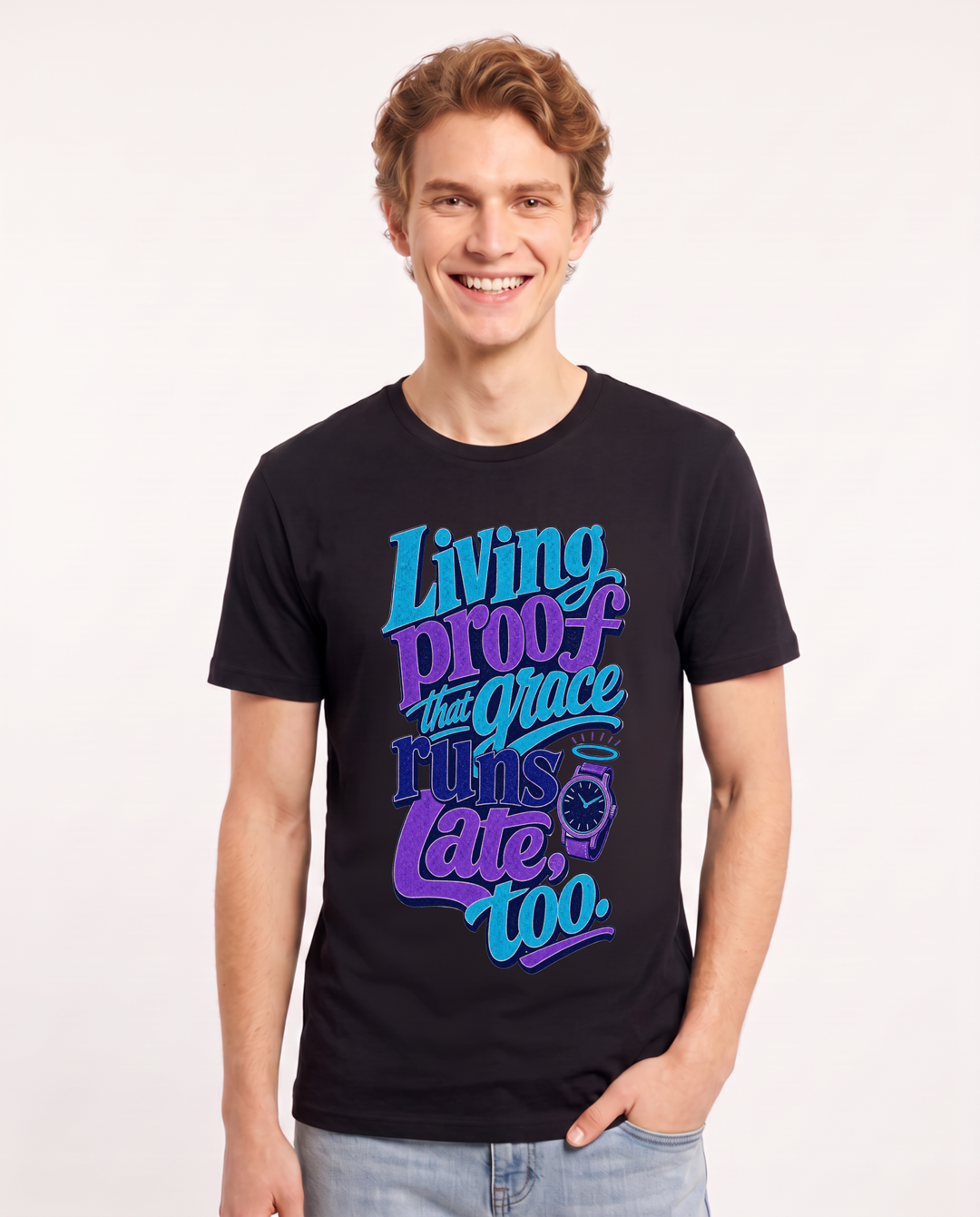 Christian Faith Black T-Shirt for Men – Everyday Expression Graphic Tee product image 3