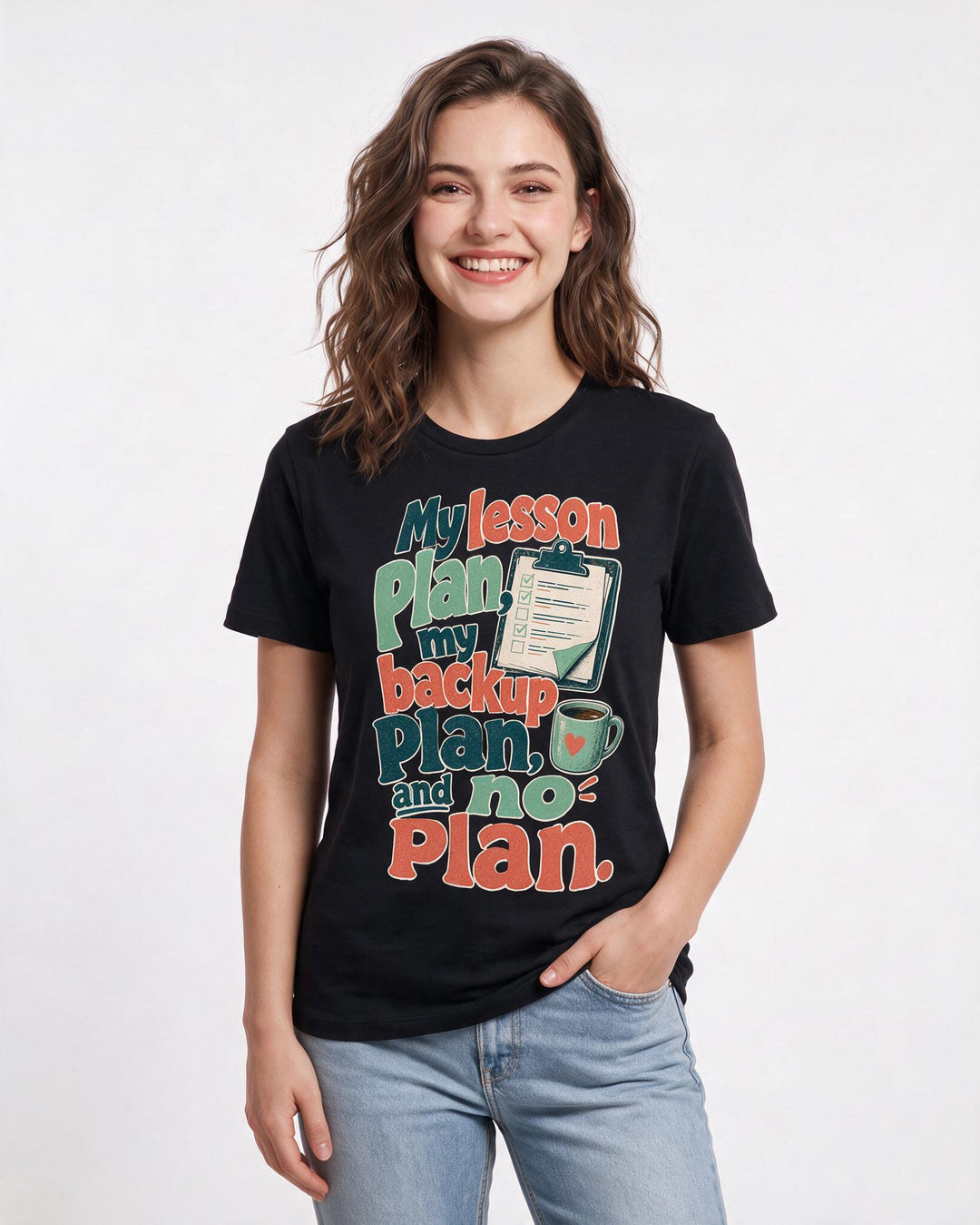 Teacher Black T-Shirt for Women – Everyday Expression Graphic Tee product image 1