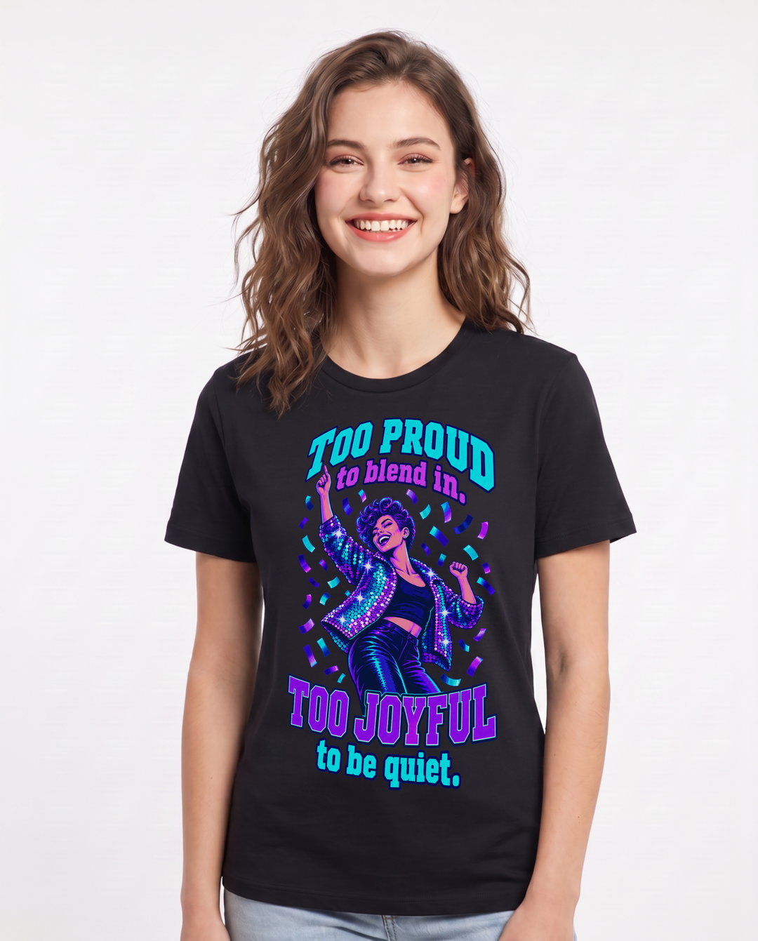 Pride Black T-Shirt for Women – Everyday Expression Graphic Tee product image 3