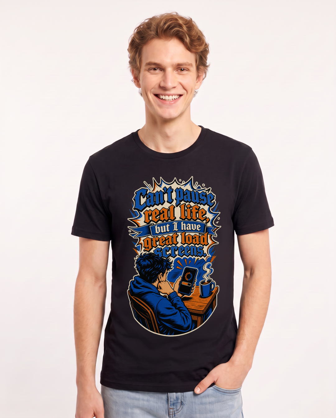 Gaming Black T-Shirt for Men – Game Night Graphic Tee product image 3