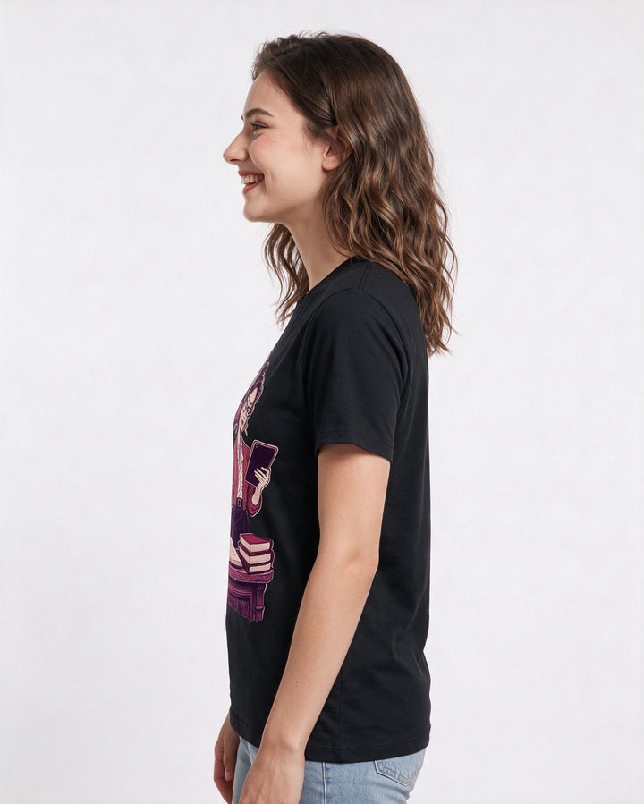 Teacher Black T-Shirt for Women – Everyday Expression Graphic Tee product image 2