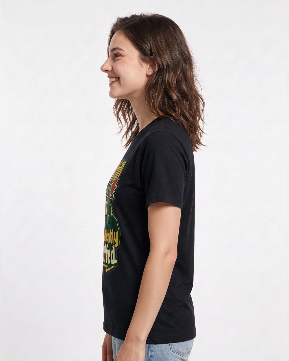 Funny Gaming Women's Black T-Shirt – My chill stat is permanently debuffed. product image 2