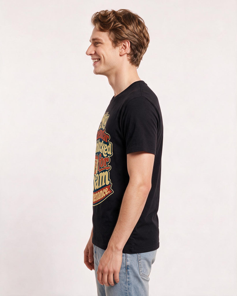 Beer Men's Black T-Shirt – My calendar is blocked for foam product image 2