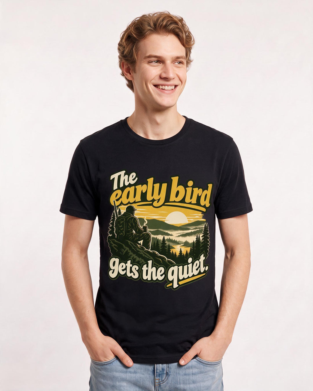 Hunting Black T-Shirt for Men – Everyday Expression Graphic Tee product image 1