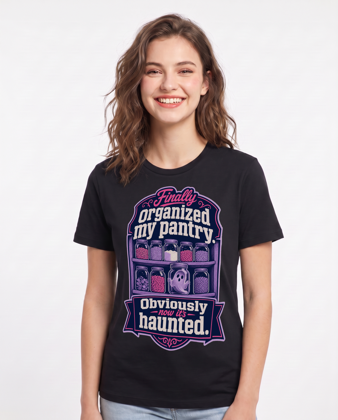 Halloween Black T-Shirt for Women – Halloween Theme Graphic Tee product image 1