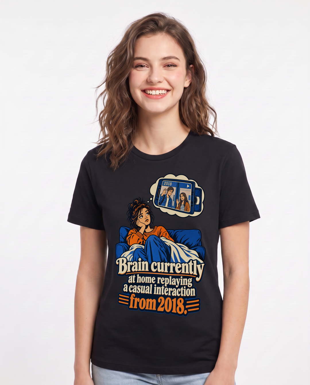 Meme Black T-Shirt for Women – Everyday Expression Graphic Tee product image 3