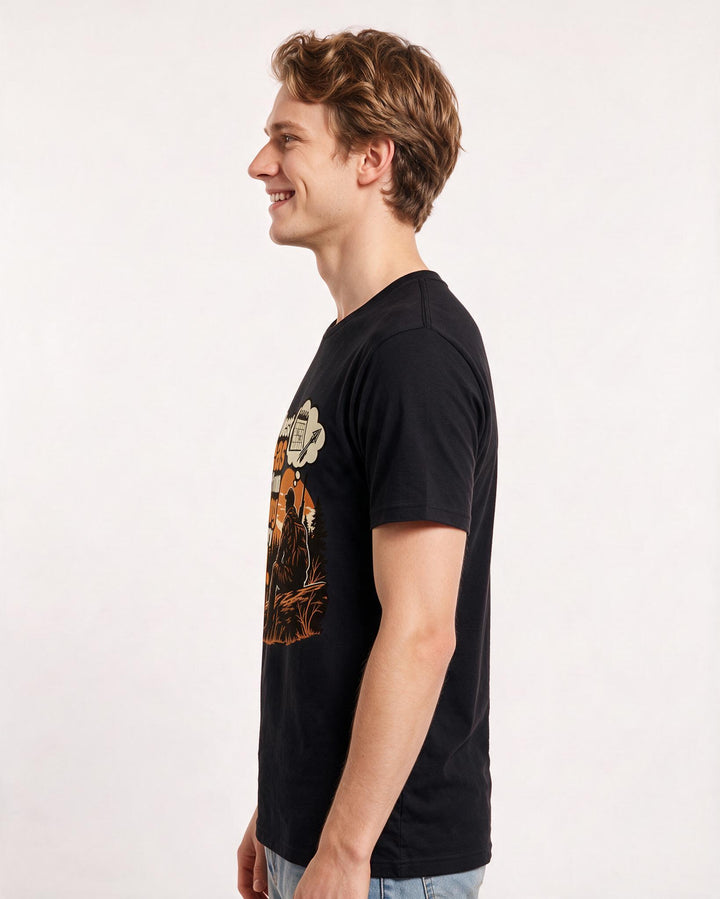 Hunting Black T-Shirt for Men – Everyday Expression Graphic Tee product image 2