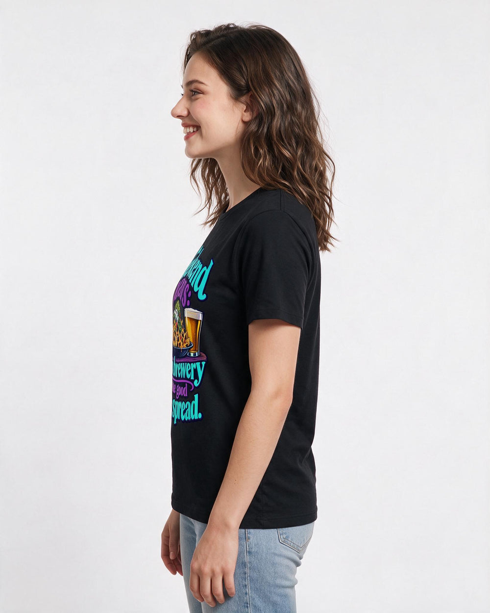 Beer Black T-Shirt for Women – Everyday Expression Graphic Tee product image 2