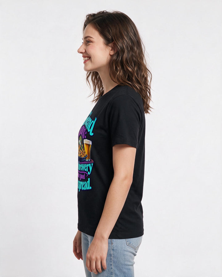 Beer Black T-Shirt for Women – Everyday Expression Graphic Tee product image 2