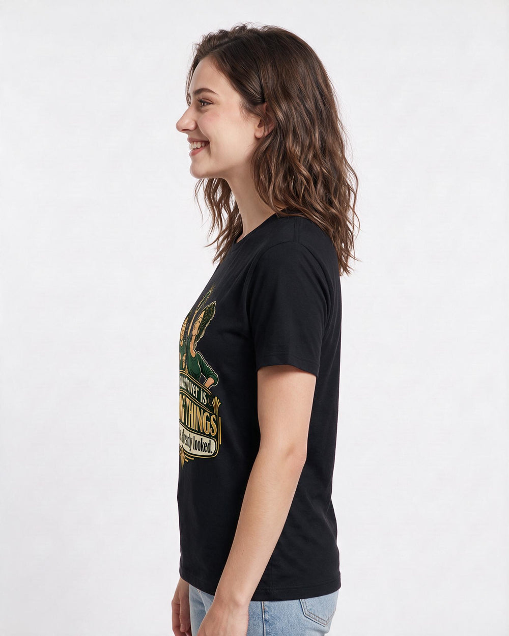 Grandparent Black T-Shirt for Women – Everyday Expression Graphic Tee product image 2
