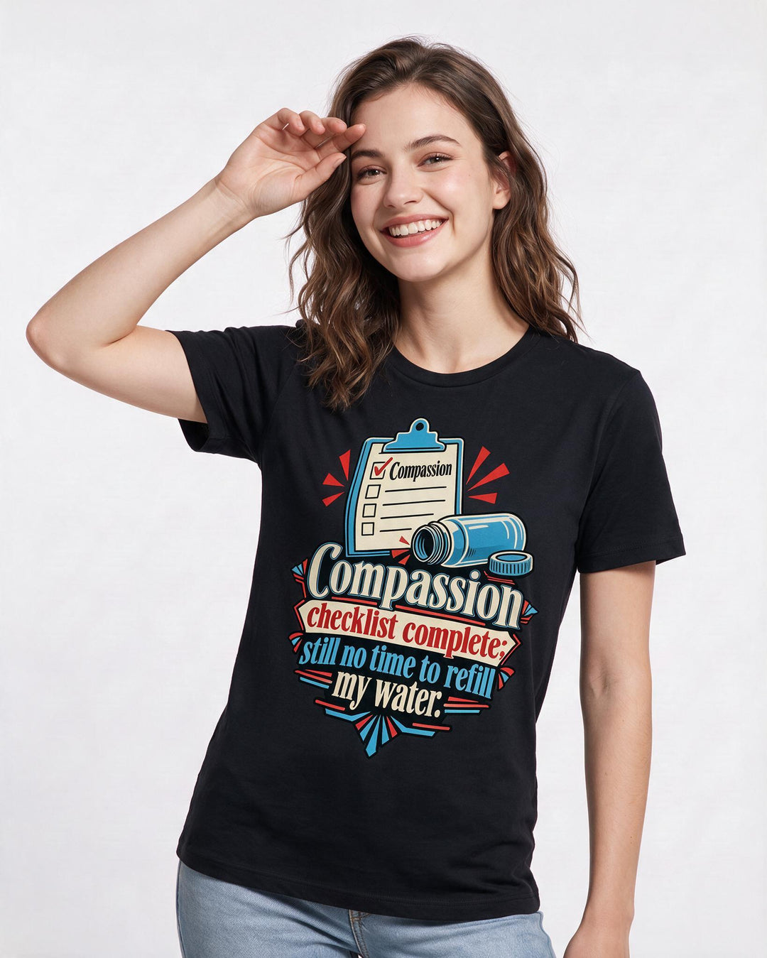 Nurse Black T-Shirt for Women – Nursing Life Graphic Tee product image 1