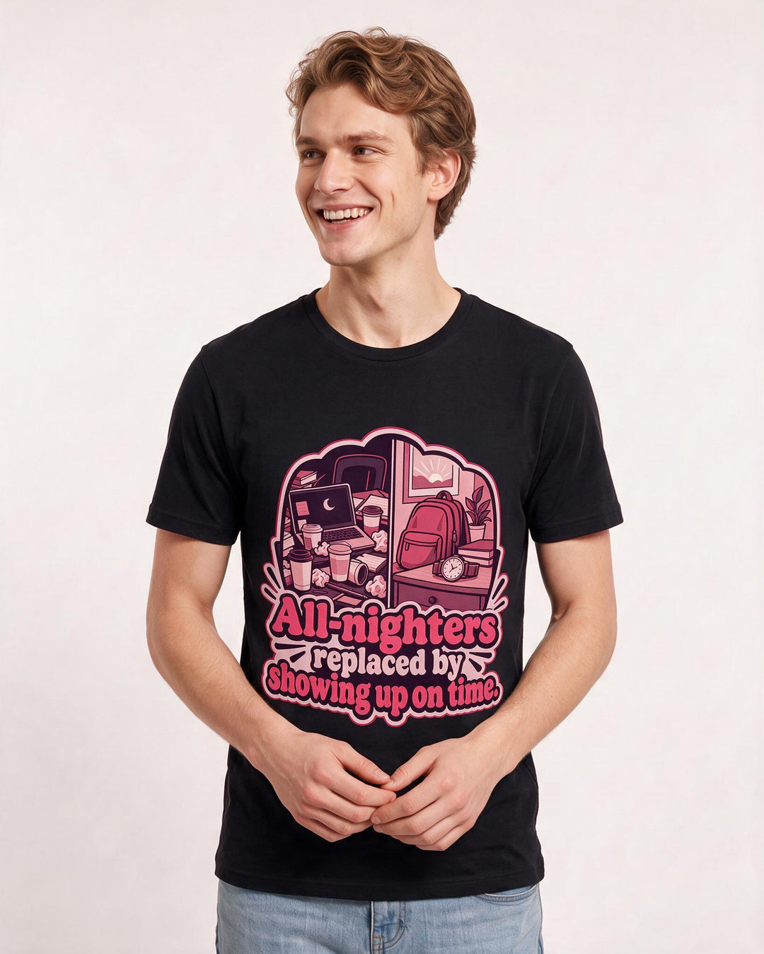 Graduation Black T-Shirt for Men – Everyday Expression Graphic Tee product image 1
