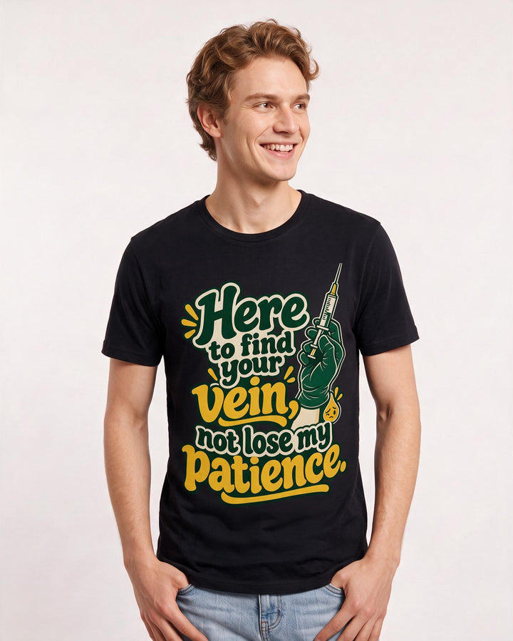 Nurse Black T-Shirt for Men – Nursing Life Graphic Tee product image 1
