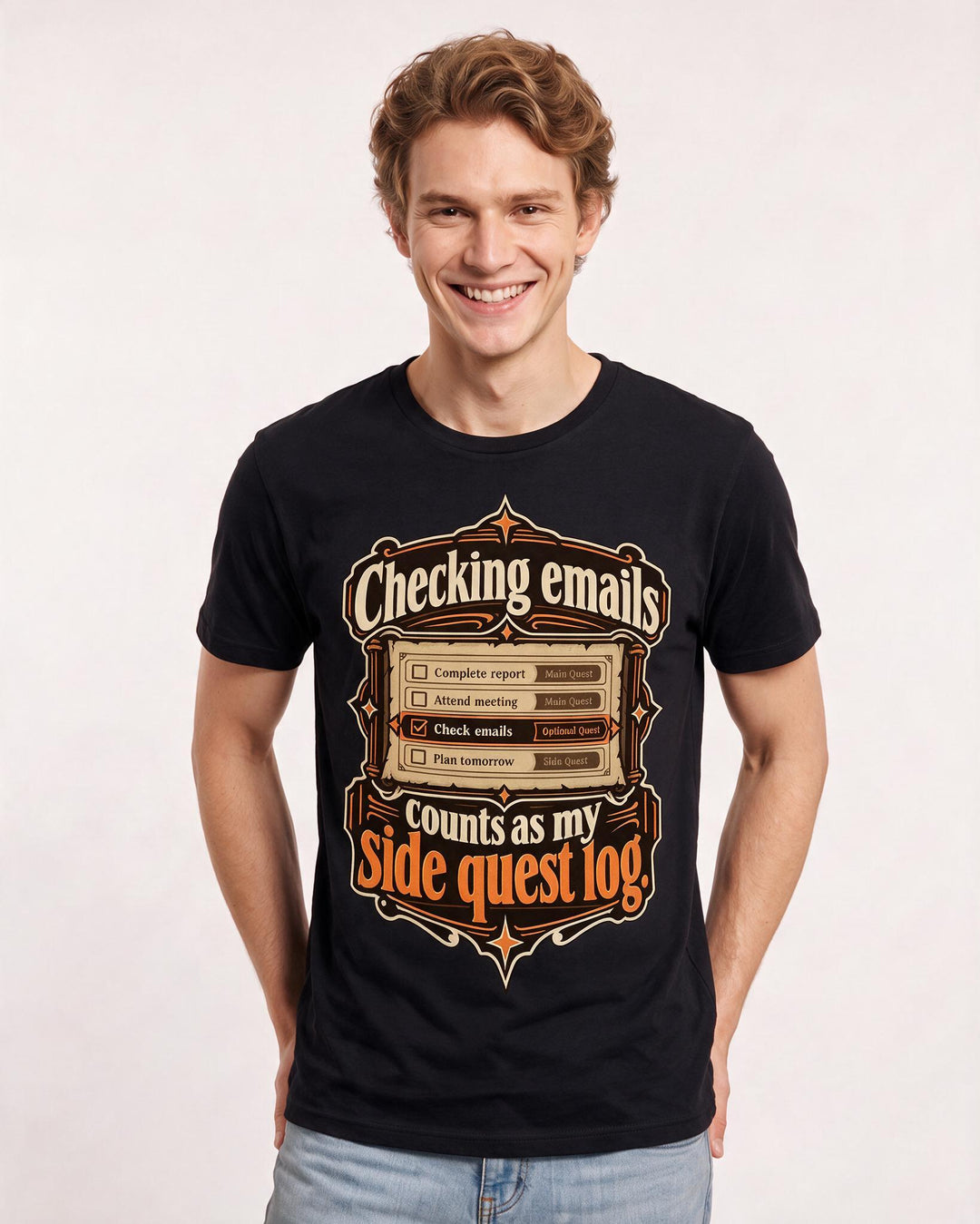 Gaming Black T-Shirt for Men – Game Night Graphic Tee product image 1