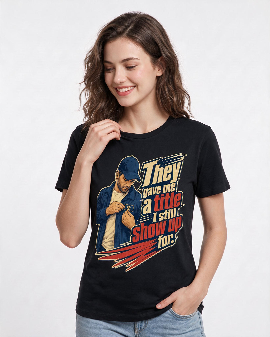 Veteran Black T-Shirt for Women – Everyday Expression Graphic Tee product image 1