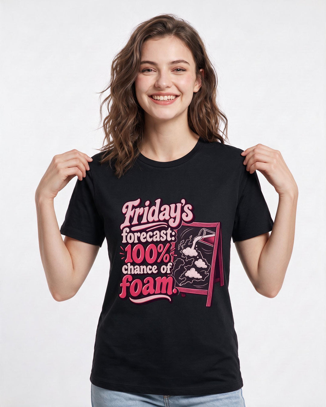Beer Black T-Shirt for Women – Everyday Expression Graphic Tee product image 1